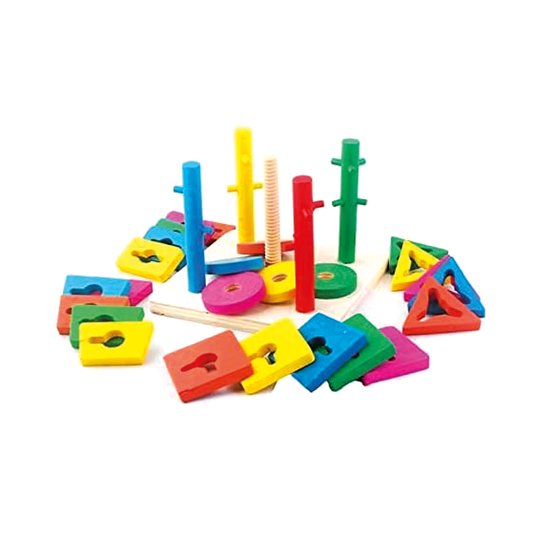 لعبة الخشب التفاعلية – لتعلّم الأشكال والألوان 🎨